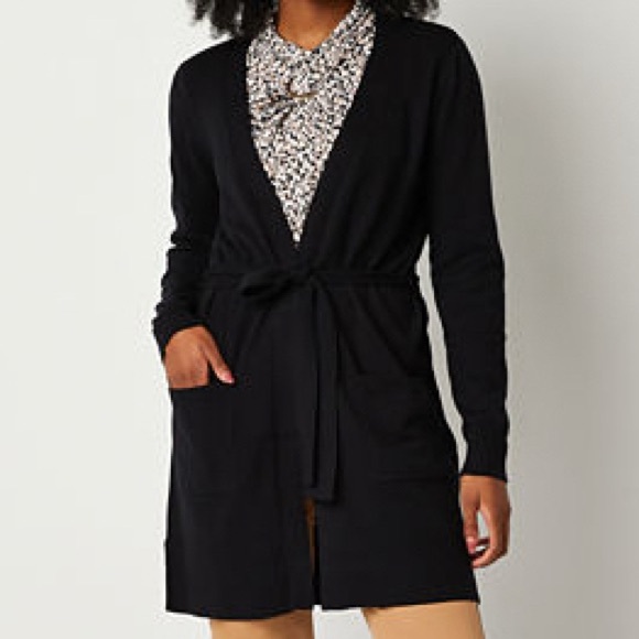 NWOT - Liz Claiborne Black Cardigan Sweater - Picture 1 of 4